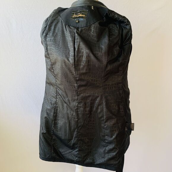 Sam Edelman Keegan Trench Coat Black Double Breasted Belt Zip Up Size XS - Picture 11 of 13